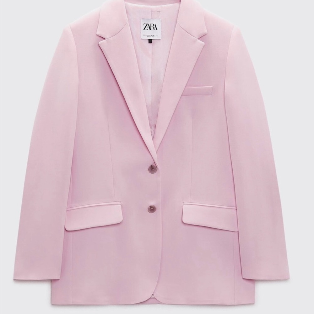 Zara Women's Light Pink Suit Jacket